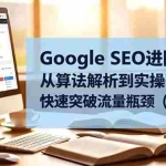 （16576期）Google SEO进阶课：从算法解析到实操落地，快速突破流量瓶颈（92节课）