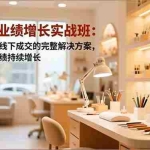 （16648期）美甲店业绩增长实战班：线上引流到线下成交的完整解决方案，助力实现业绩持续增长