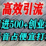 （16679期）怎么打创业粉？抖音利用占便宜心理引流创业粉，单人日引500+精准流量