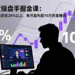 （16727期）直播带货操盘手掘金课：打造出利润率稳定在20%以上、单月盈利超10万的直播间