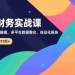 （16746期）电商财务实战课，Power Query建模、多平台数据整合、自动化报表，提效80%月省10万+