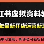 （16795期）小红书虚拟资料项目：最新搜索流变现玩法，0成本简单可复制，一人多店打法，新手日入800+