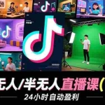 （16771期）抖音无人/半无人直播课(12月)，AI实景、数字人、绿幕、多种玩法、24小时自动盈利