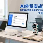 （16938期）AI外贸实战营27期，AI获客+智能谈单+SOP转化+全链路教学，快速搞定跨境订单