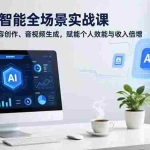 （16958期）AI人工智能全场景实战课，办公提效、内容创作、音视频生成，赋能个人效能与收入倍增