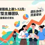 （16954期）自然流量破圈线上课1-12月更新：打造运营型主播团队 直播间自然流量爆发式增长