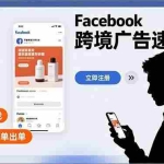 （16964期）Facebook跨境广告速成课，避坑指南、百元测品、素材制作，30分钟实战，快速跑通首单出单