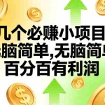 （16988期）10个必赚小项目，无脑简单，百分百有利润，副业首选，日入200+