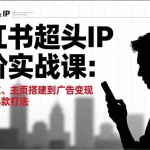 （17190期）小红书超头IP进阶实战课：从人设定位、主页搭建到广告变现的全链路爆款打法