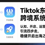（17243期）TikTok东南亚跨境系统课：认知、开店、运营、引流四步走，稳健开启出海之路