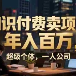 （17134期）从0到年入百万：超级个体实战心得公开，个人IP×精准引流×成交系统全拆解