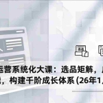 （17103期）亚马逊运营系统化大课：选品矩阵，广告全解，AI赋能，构建千阶成长体系(26年1月更新)