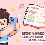 （17254期）抖音短视频创富全流程课：0基础入门到电商变现，手把手教学，开启月入3000+副业