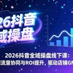 （17249期）2026抖音全域操盘线下课：三天掌握流量协同与ROI提升，驱动店铺GMV增长