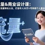 （17246期）2026流量&商业设计课：普通人IP变现与流量转化心法，打造年入50万+可持续个人事业