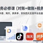 （17390期）电商财务必修课（对账+做账+税务+分析）覆盖抖音、淘天、拼多多、京东四大主流平台全盘实操