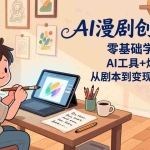（17519期）AI漫剧创作课：零基础学全流程，AI工具+爆款拆解，从剧本到变现月入过万