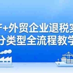 （17602期）生产+外贸企业退税实战：分类型全流程教学，生产企业留抵退税最大化+外贸企业退税系统申报