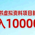 （17631期）小红书虚拟资料项目最新玩法，月入10000＋