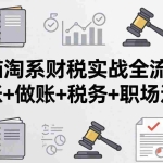 （17676期）天猫淘系财税实战全流程：对账+做账+税务+职场进阶，手把手吃透平台财税每一环