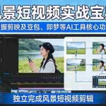 （17704期）风景短视频实战宝典：掌握剪映及豆包、即梦等AI工具的核心功能，独立完成风景短视频剪辑