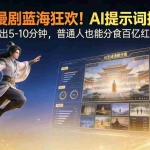 （17734期）2026漫剧红利实锤！ AI 提示词控分镜， 普通人也能轻松月入过万