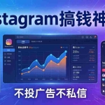 （17731期）Instagram搞钱神器：月涨6万粉+月入5万刀，不投广告不私信，靠算法+低价产品