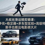 （18004期）大叔丝滑运镜剪辑课：运镜步伐+稳定器+多车型实拍+高级特效，新手也能出电影感大片