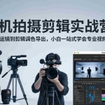 （18002期）相机拍摄剪辑实战营：从调平运镜到剪辑调色导出，小白一站式学会专业视频创作