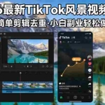 （18001期）2026最新TikTok风景视频搬运简单剪辑去重小白副业月入 8000