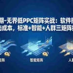 （17987期）淘宝80期-无界低PPC矩阵实战：软件批量操作降低点击成本，标准+智能+人群三矩阵投产择优