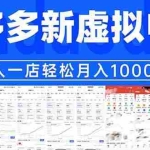 （17978期）拼多多虚拟电商一人一店轻松月入10000+