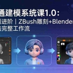 （18035期）3D卡通建模系统课1.0：从入门到进阶｜ZBrush雕刻+Blender渲染，10章覆盖完整工作流