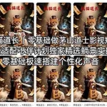 （18119期）AI橘猫道长茅山道士短剧教程｜零基础傻瓜式操作，AI一键生成古风玄幻爆款短视频快速变现