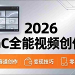 （18215期）2026AIGC全能视频创作课，8周吃透多赛道创作+变现，零基础也能高效出片接单
