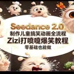 （18211期）Seedance 2.0 制作儿童搞笑动画全流程Zizi打喷嚏爆笑教程｜零基础也能做