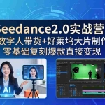（18238期）Seedance2.0实战营：AI数字人带货+好莱坞大片制作，零基础复刻爆款直接变现