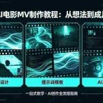 （18295期）专业级AI电影MV制作教程，从想法到成片全拆解，宫格镜头+提示词模板+AI工具一站式教学