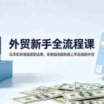 （18481期）外贸新手全流程课：从手机环境搭建到出单，零基础也能快速上手合规做外贸