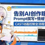 （18473期）告别AI创作瞎猜！Prompt撰写+情绪营造+CAST动画控制全流程实战课