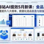 （18556期）阿里国际站AI提效5月新课：金品店铺权重提升八大榜单，数据化选品复盘与橱窗利用率优化