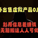 （18597期）国外网站出售虚拟商品，人人可做，只需简单上传，不用引流，最简单得网赚项目