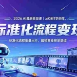（18643期）2026AI漫剧变现课｜从0到1学创作，标准化流程批量出片，解锁商业接单渠道