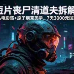 （18649期）AI短片《丧尸清道夫》拆解课：82个镜头电影感+原子朋克美学，7天3000元国产天花板