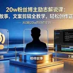 （18648期）20w粉丝博主励志解说课：深挖榜样故事，文案剪辑全教学，轻松创作正能量爆款