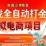 （18692期）实操三年的游戏全自动打金加虚拟电商项目，日入1000+，长久稳定！