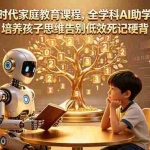 （18745期）AI新时代家庭教育课程，全学科AI助学实操，培养孩子思维告别低效死记硬背