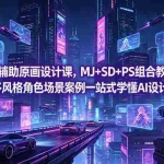 （18731期）AI辅助原画设计课，MJ+SD+PS组合教学，多风格角色场景案例一站式学懂AI设计