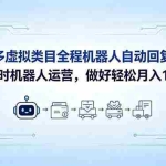 （18715期）拼多多虚拟类目全程机器人自动回复发货，24 小时机器人运营，做好轻松月入 1-5W