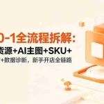 （18765期）淘宝0-1全流程拆解：选品+货源+AI主图+SKU+上架+推广+数据诊断，新手开店全链路